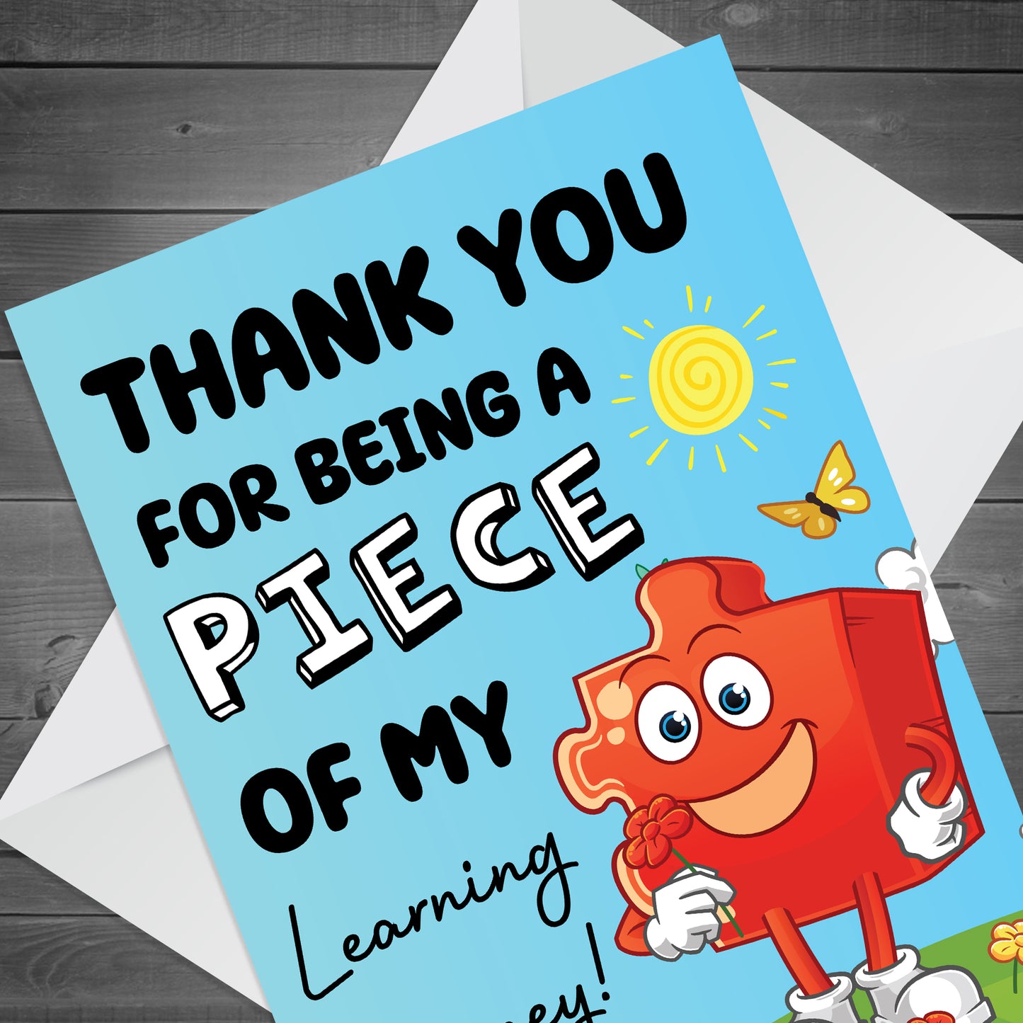 Thank You Teacher Cards Piece Of My Learning Journey Thankyou