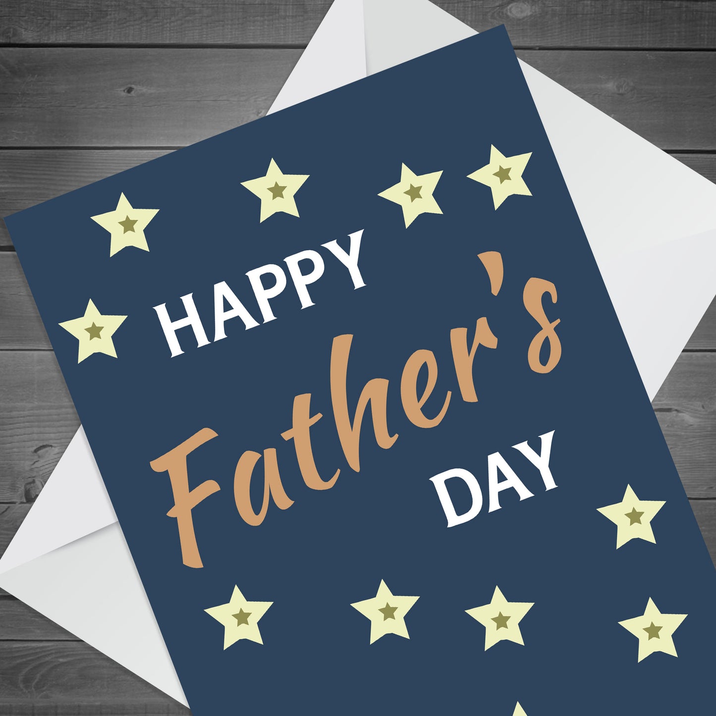 Fathers Day Card, Card for Dad, Stars Design With Envelope