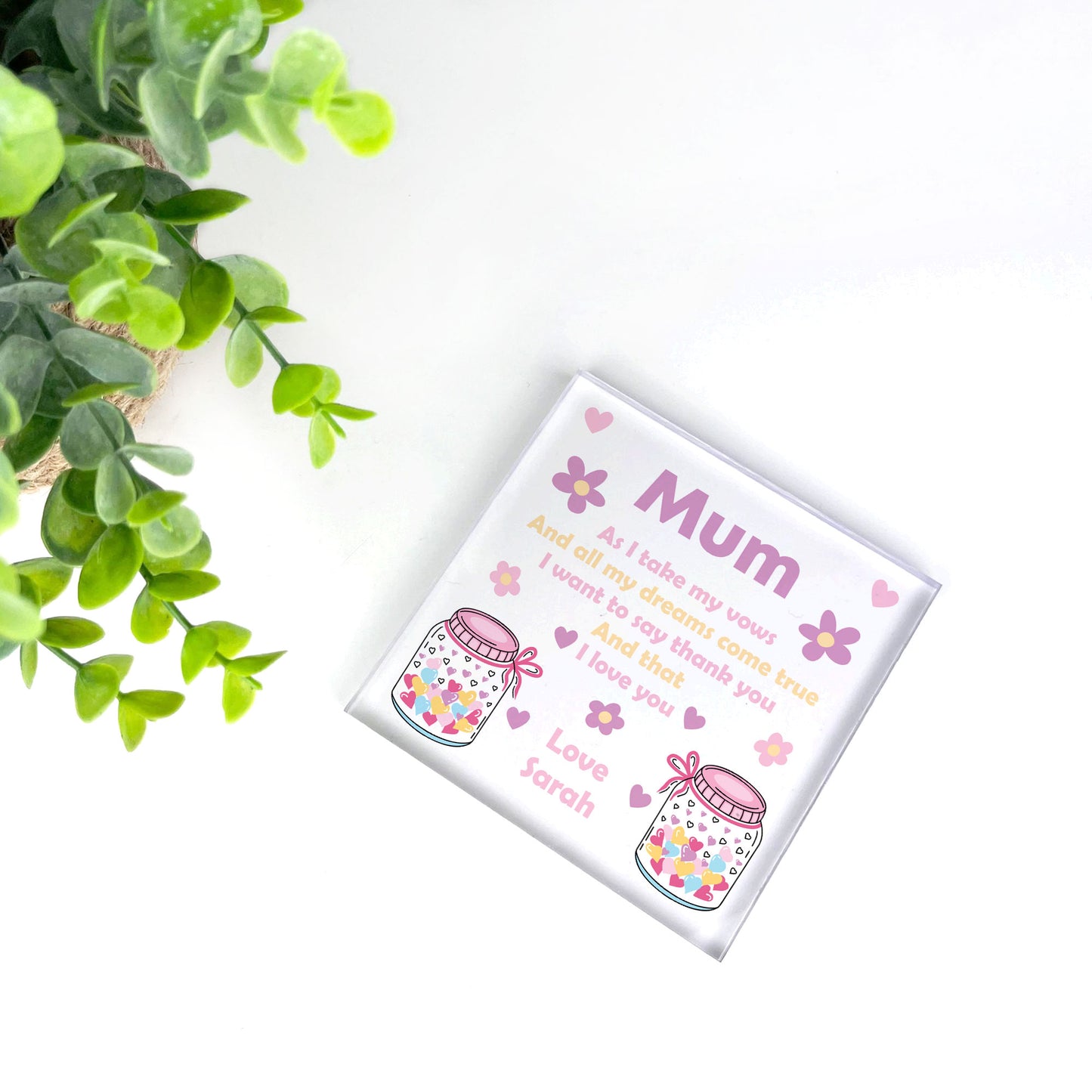 Personalised Gift For Mum On Wedding Day Gift For Mum Thank You