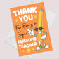 Card For Teacher End Of Year Super Awesome Teacher Thank You