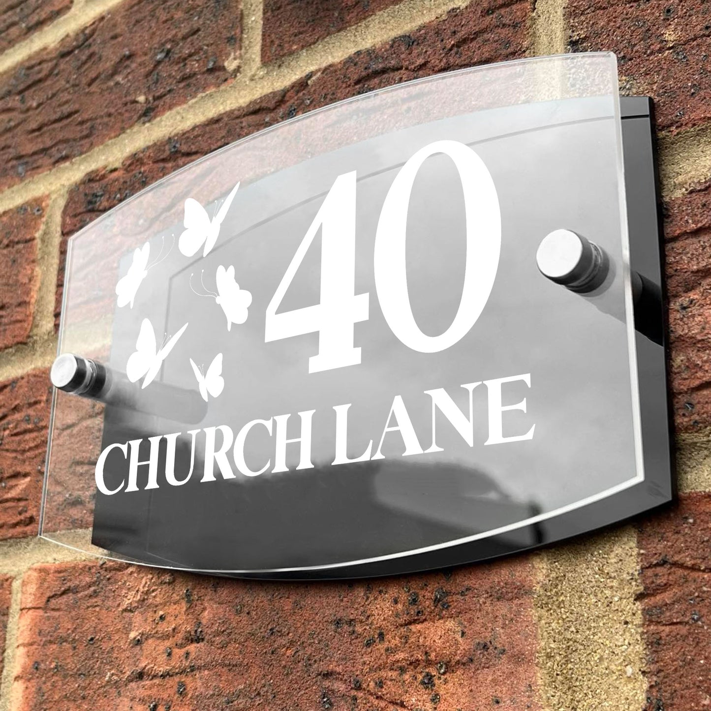 Contemporary House Sign Plaques Door Number Personalised Address