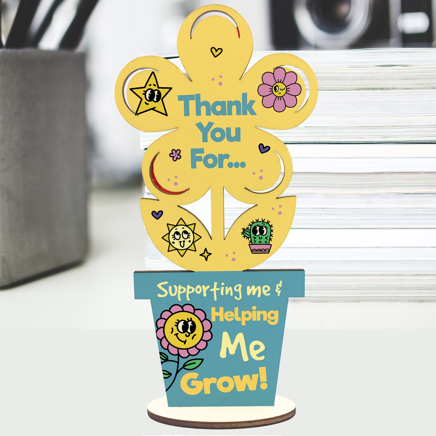 Teacher Gifts Wooden Flower Gifts for Teacher Christmas Birthday