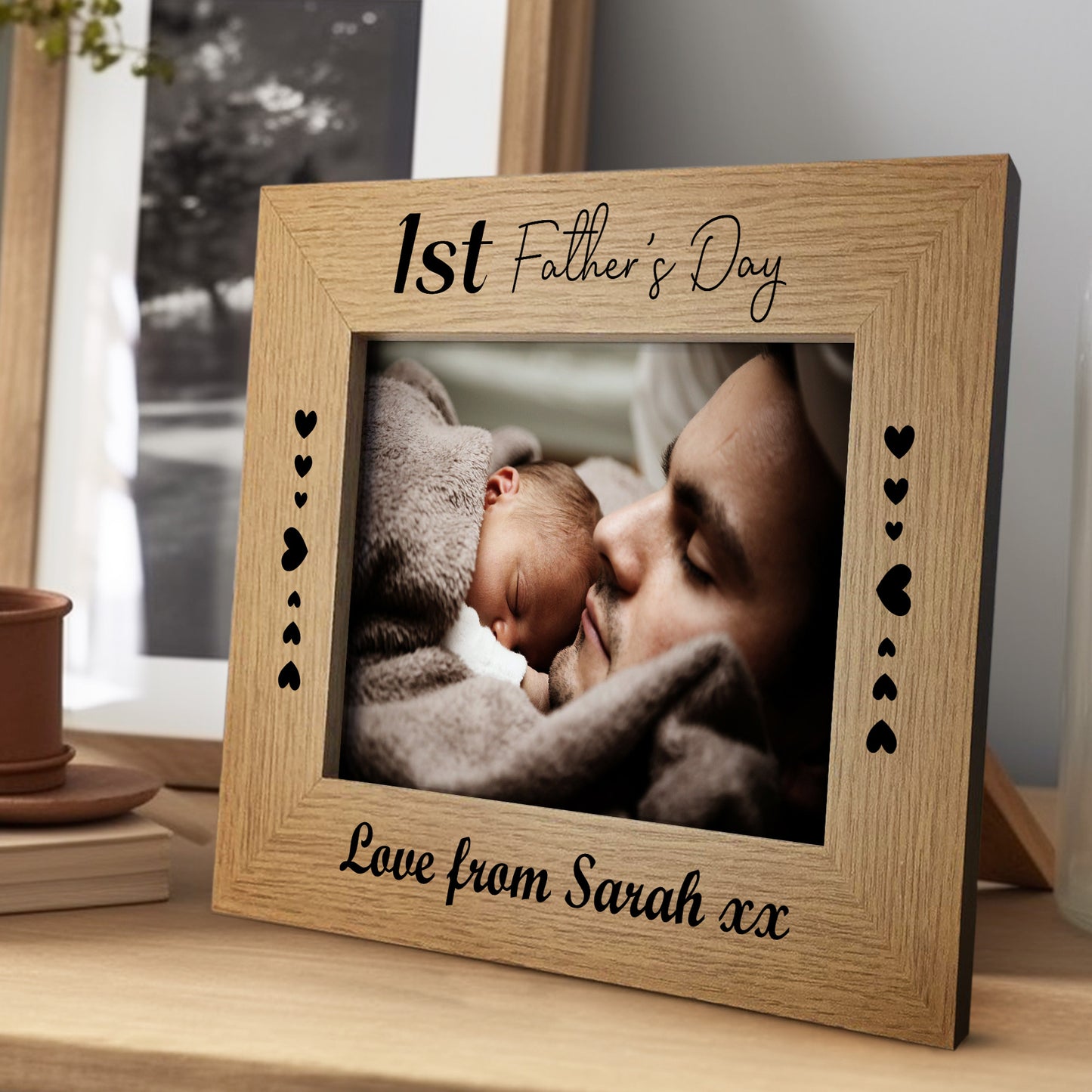 Personalised Photo Frame 1st Fathers Day Gift For Dad Daddy