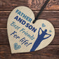 Father and Son Wooden Heart Gifts Father's Day Birthday Gifts