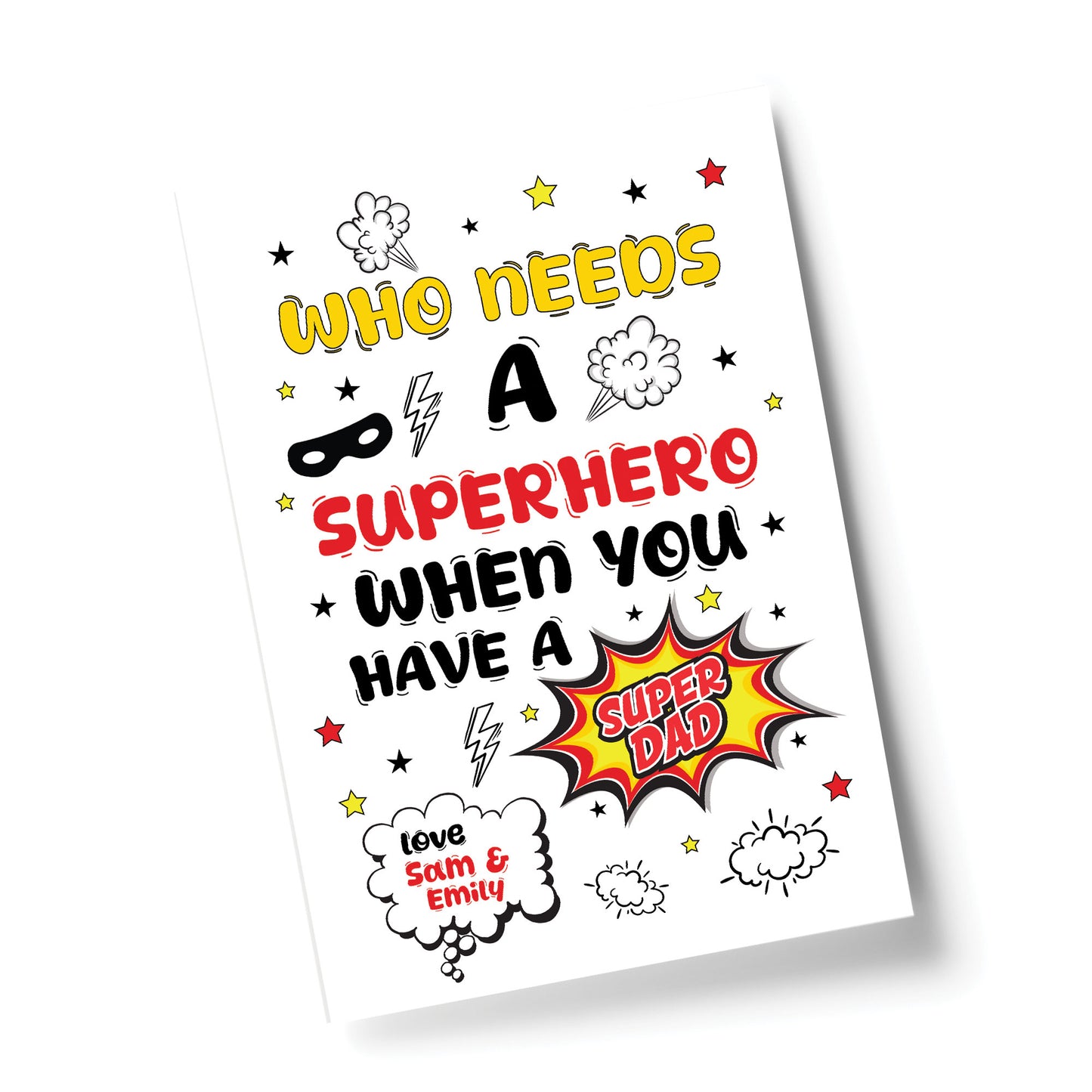 PERSONALISED Daddy Dad Superhero Fathers Day Gifts Print