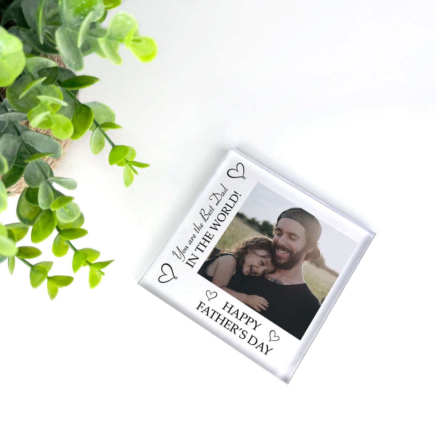 Fathers Day Gift For Dad Beautiful Personalised Photo Block