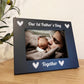 1st First Father's Day Gifts For New Dad Black Wooden 7x5 Photo