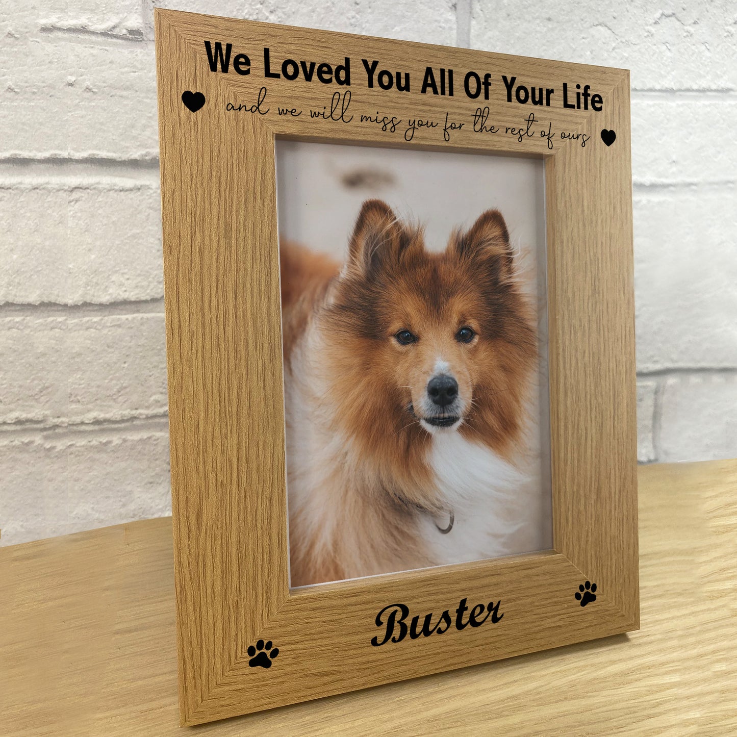 DOG MEMORIAL PHOTO FRAME 7X5 Personalised Memorial Gift For Dog