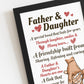 Father And Daughter A4 Framed Print Fathers Day Gift For Dad