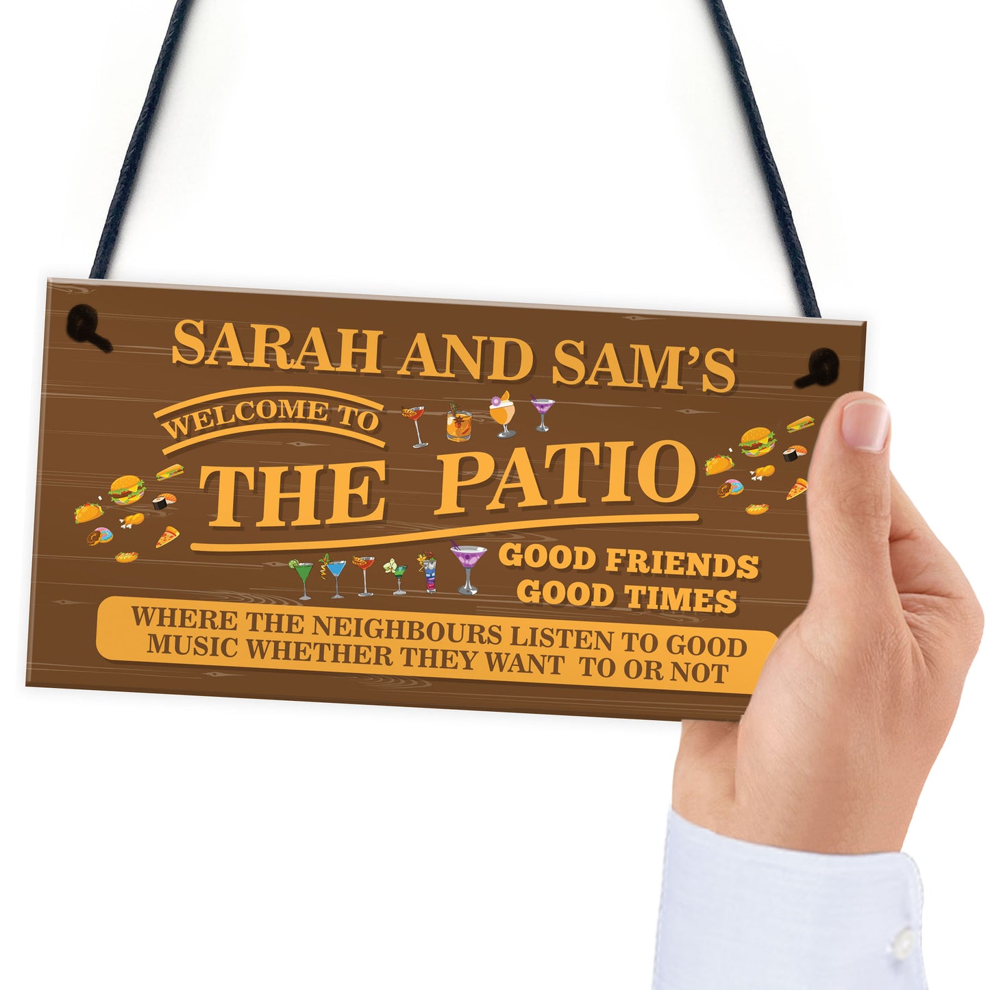 Garden Sign For Outside Personalised Patio Sign For Garden