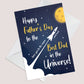 Best Dad In The Universe Fathers Day Card From Daughter Son