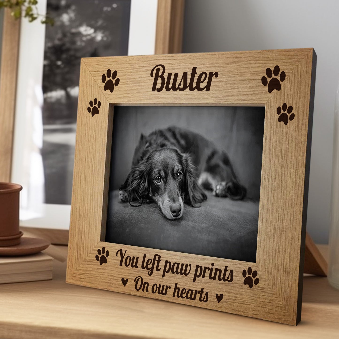 Personalised Dog Memorial Pet Frame 7x5 Custom Name Frame Pet