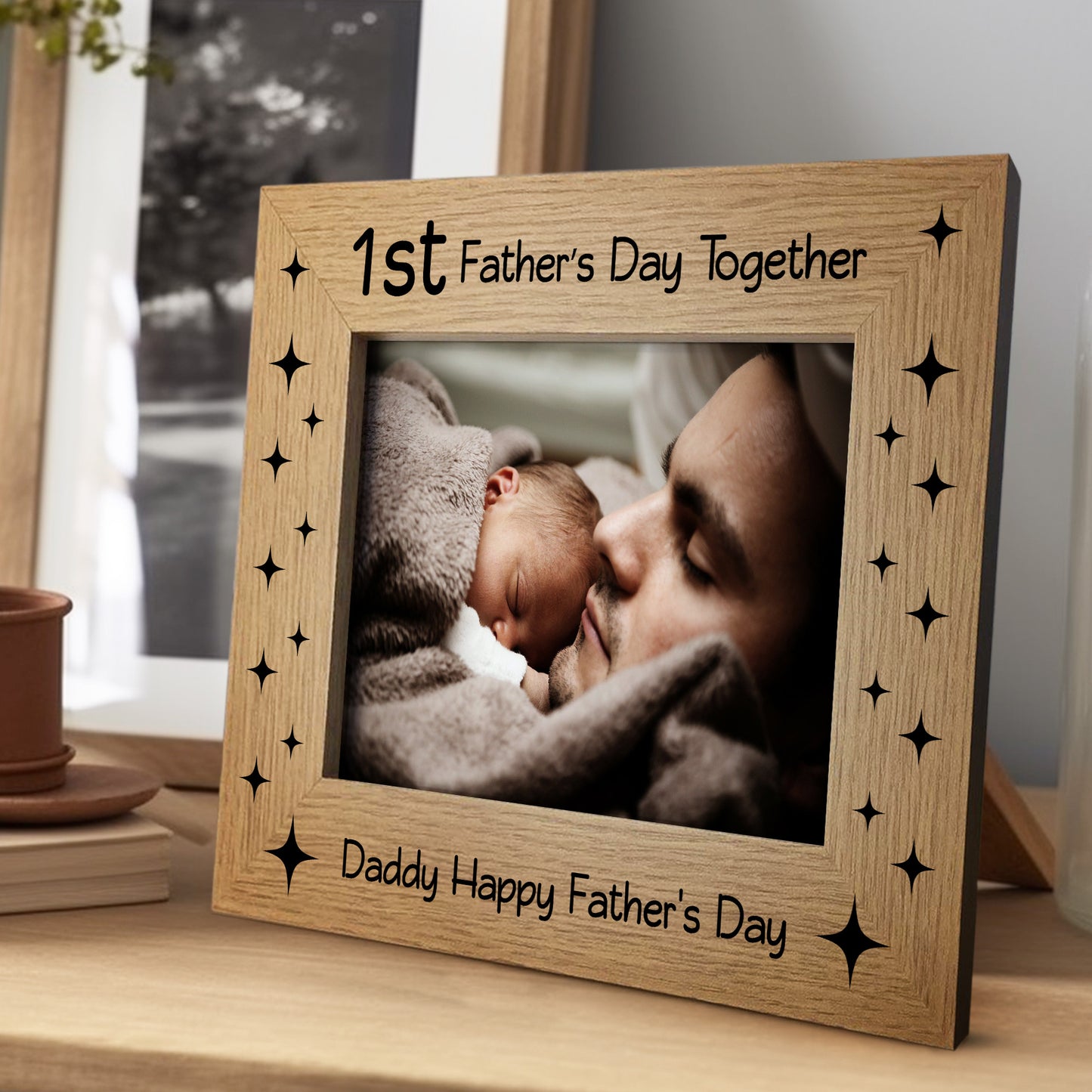 1st Fathers Day Photo Frame 7x5 First Fathers Day Gifts New Dad