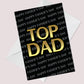 Fathers Day Card For Dad TOP DAD CARD From Daughter Son