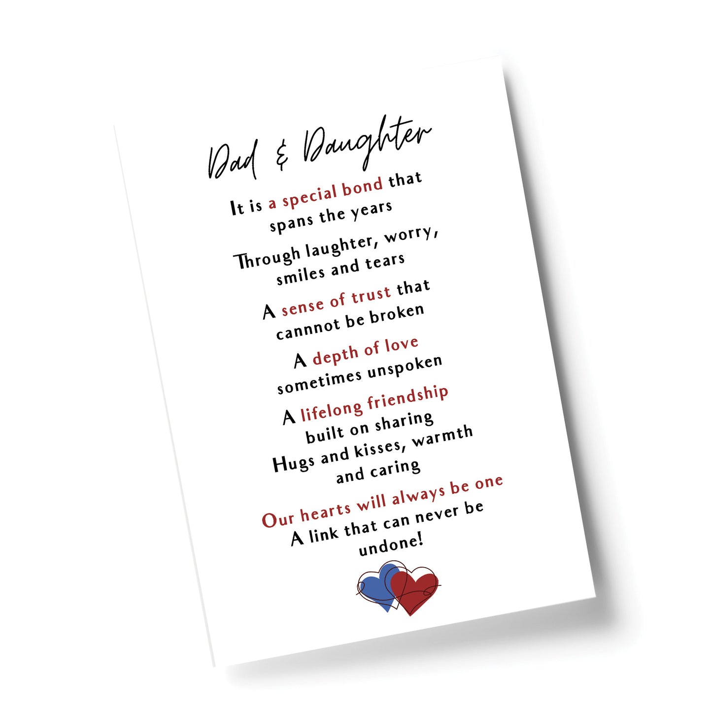 Dad And Daughter Print Thank You Gift For Dad Fathers Day Gift