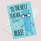 Card For Teacher End Of Year YOU RULE Card For Teacher Nursery