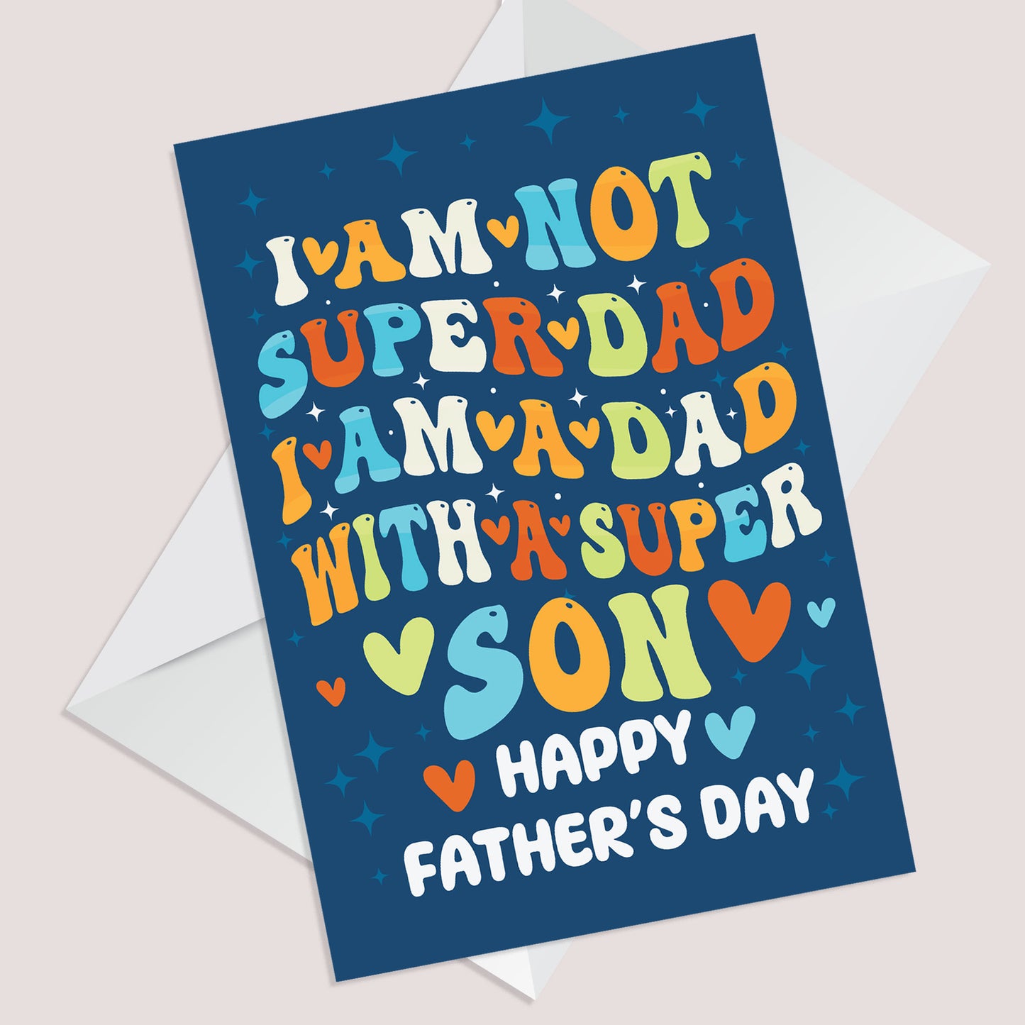 Funny Fathers Day Card From Son FATHERS DAY CARD With Envelope