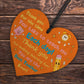 Gift for Best Teacher Wooden Hanging Heart Teaching Assistant