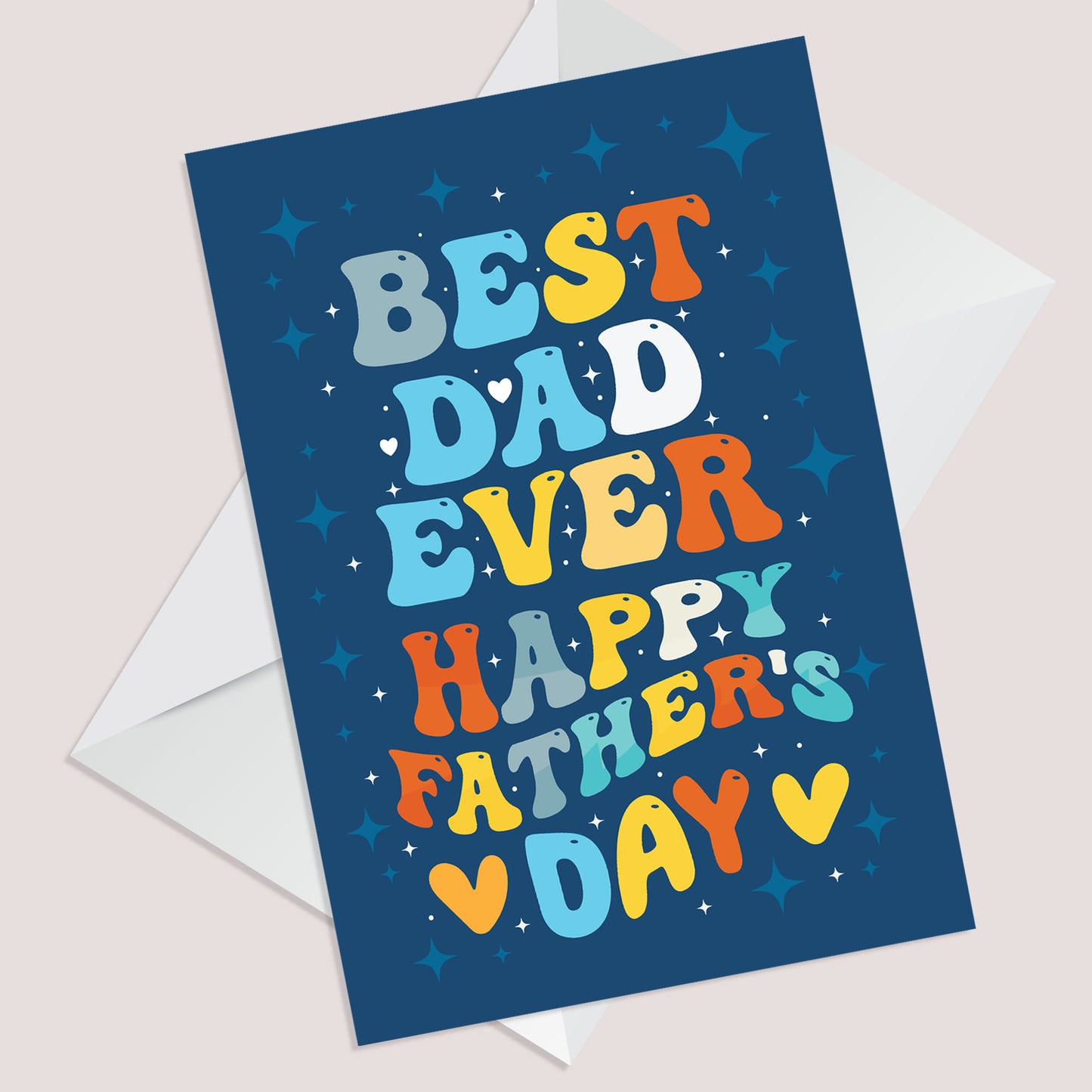 BEST DAD EVER Fathers Day Cards Greetings Card With Envelope Dad