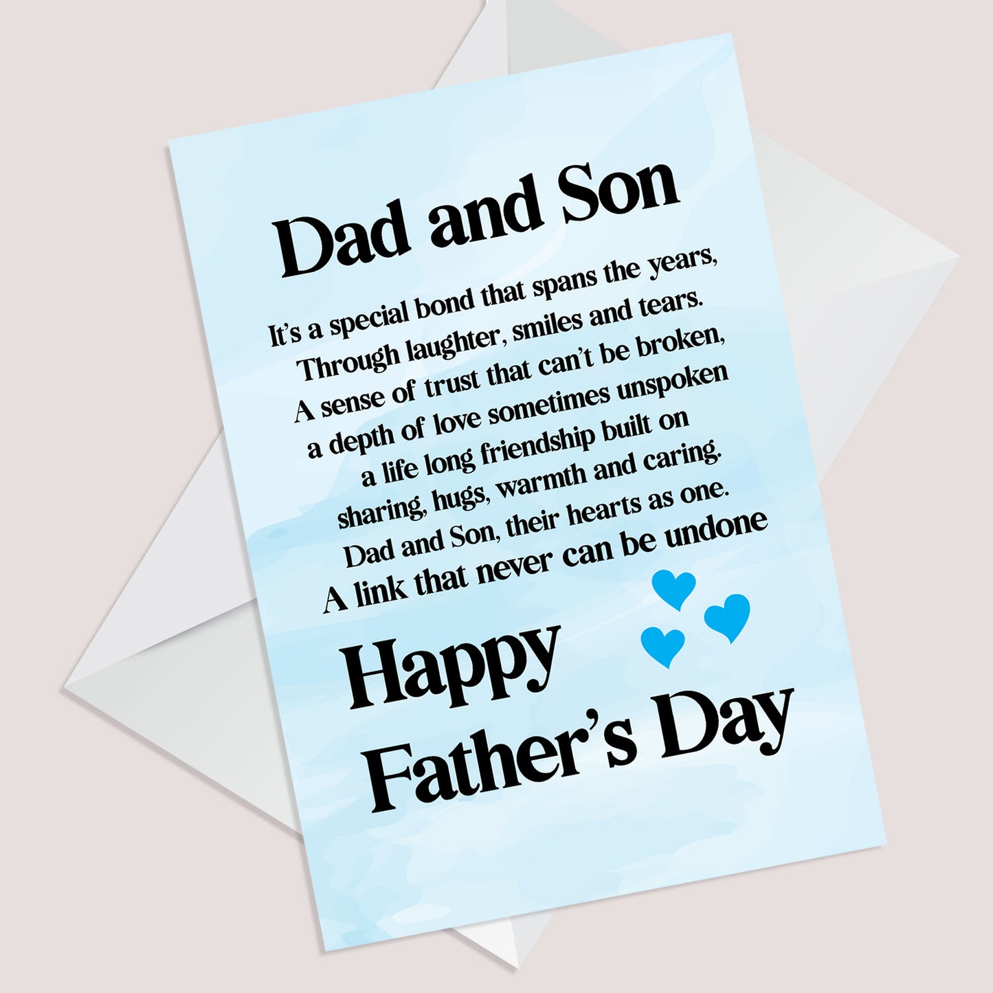 Fathers Day Cards From Son A6 Fathers Day Cards Dad Son Poem