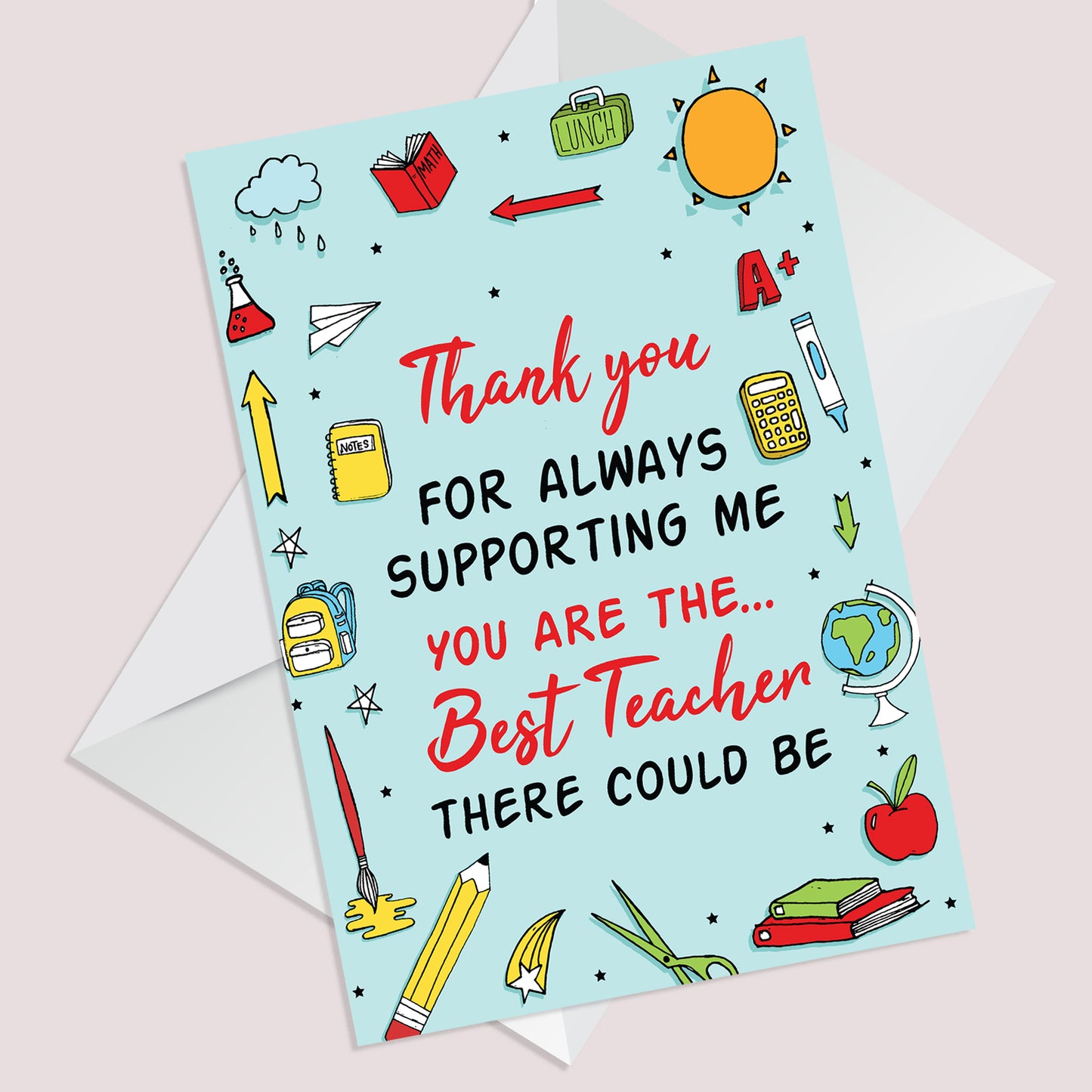 Card For Best Teacher Thank You Card For Teacher End Of Term