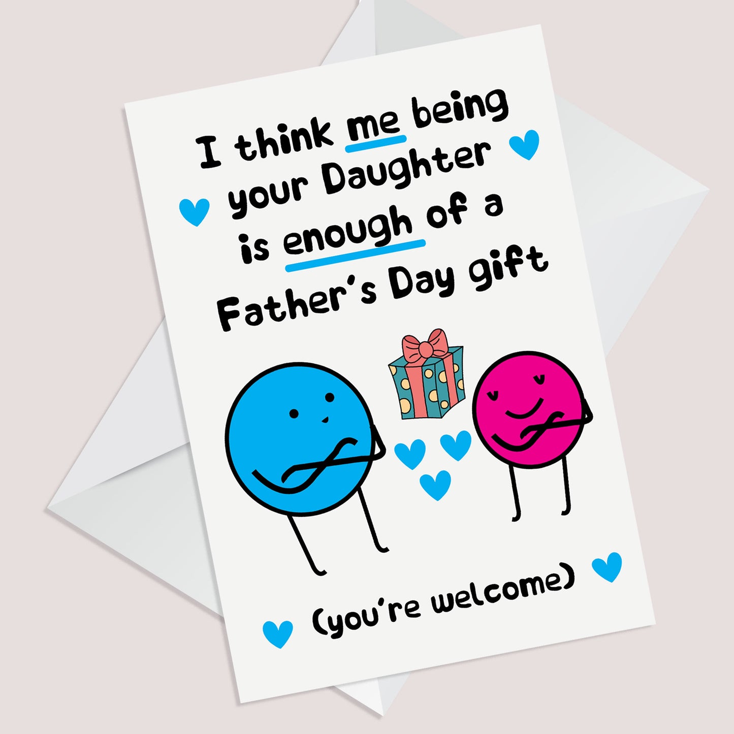 Funny Fathers Day Cards for Dad Daddy Father's Day from Daughter