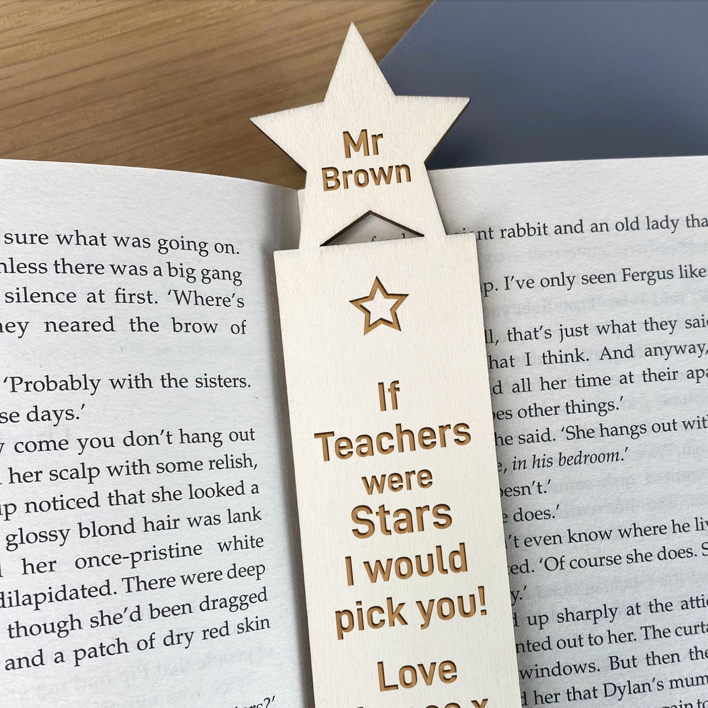 THANK YOU GIFT FOR TEACHER Personalised Bookmark Teacher Gifts