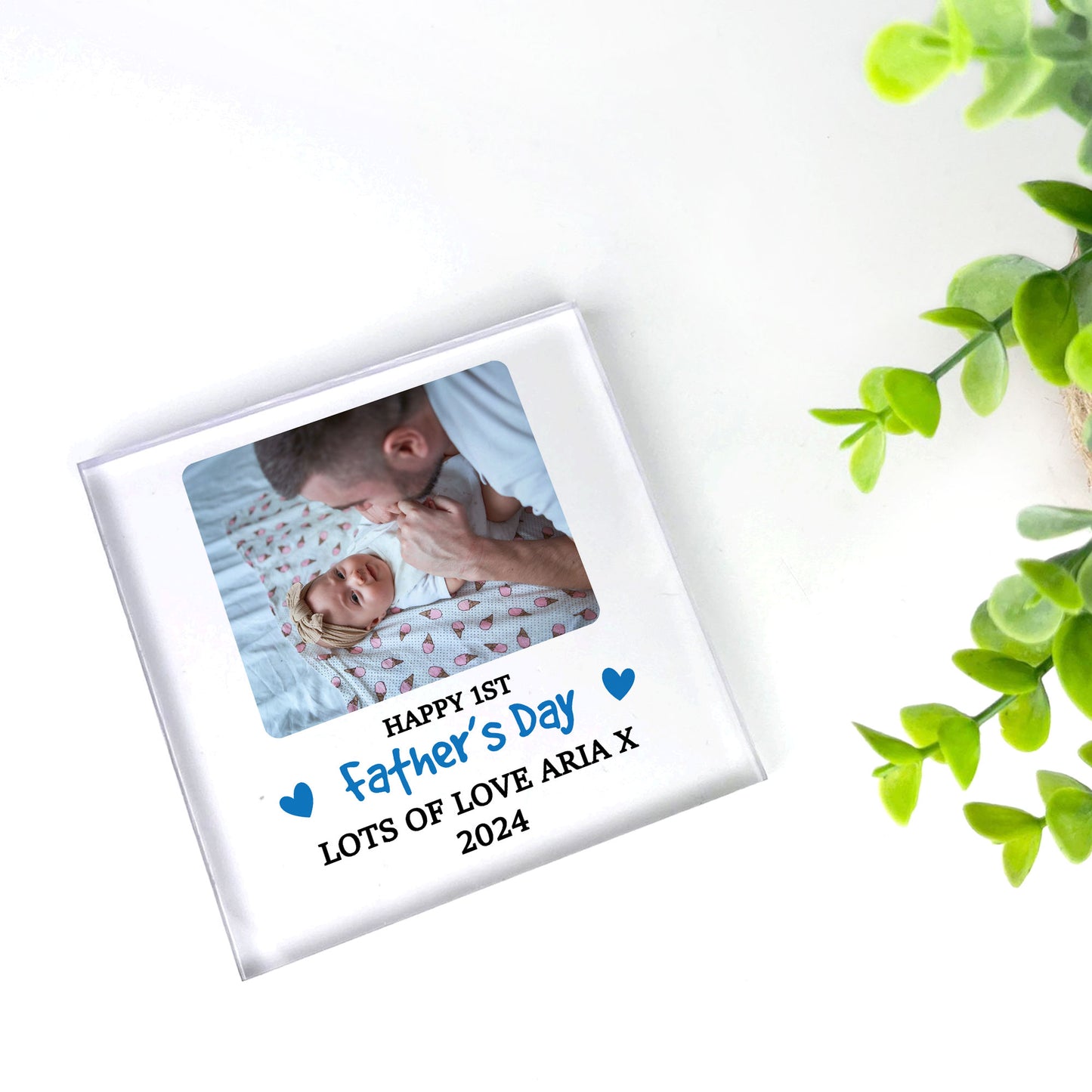 Special 1st Fathers Day Gift For Dad Daddy Personalised Block