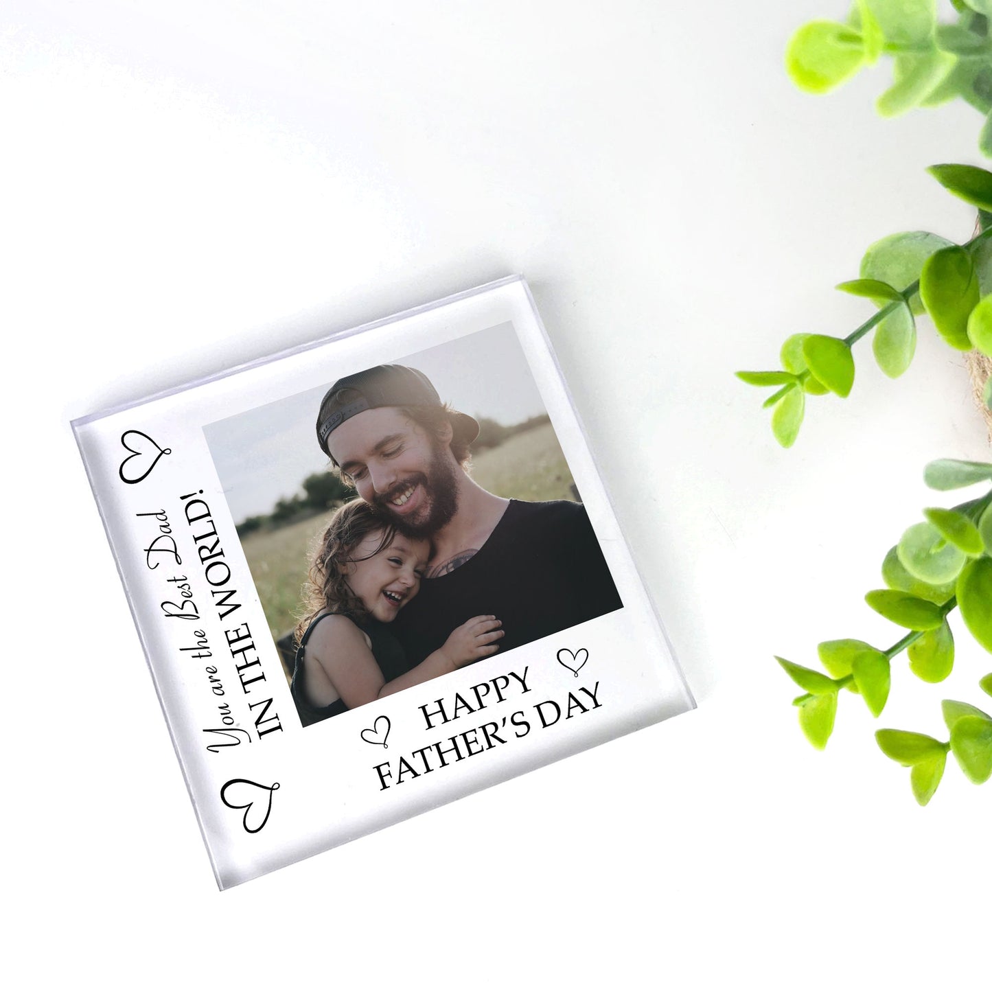 Fathers Day Gift For Dad Beautiful Personalised Photo Block