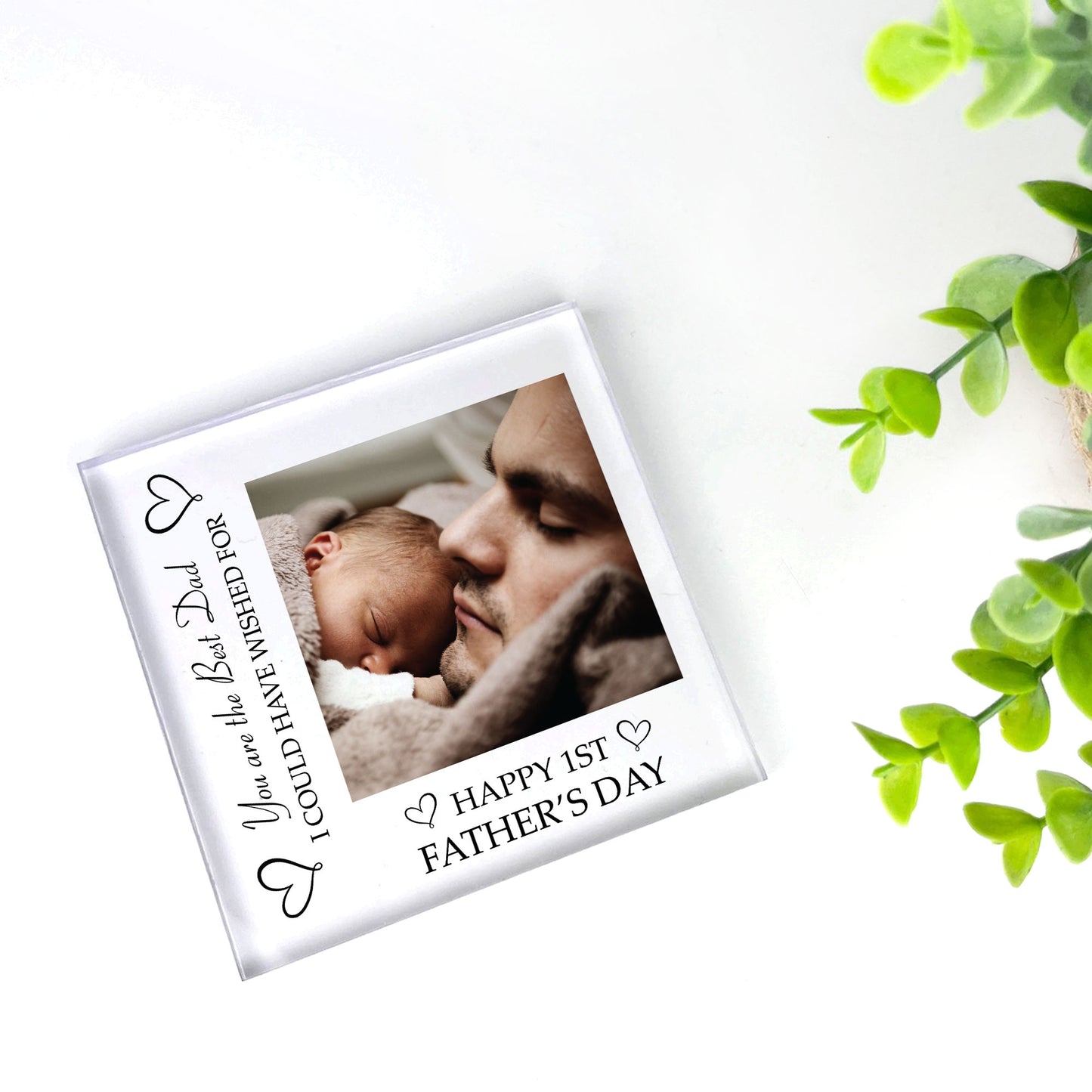 Fathers Day Gift For Dad Beautiful Personalised Photo Block