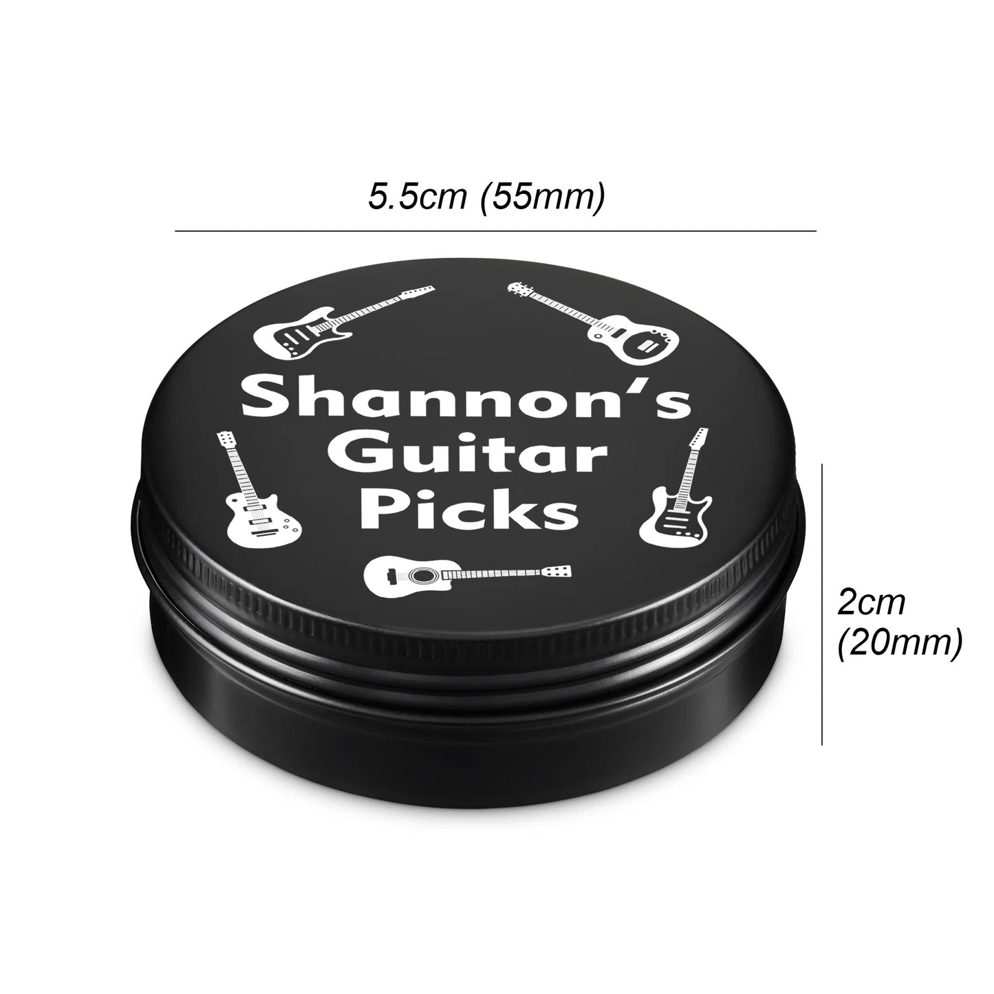 Personalised Guitar Pick Plectrum Storage Tin Birthday Gifts