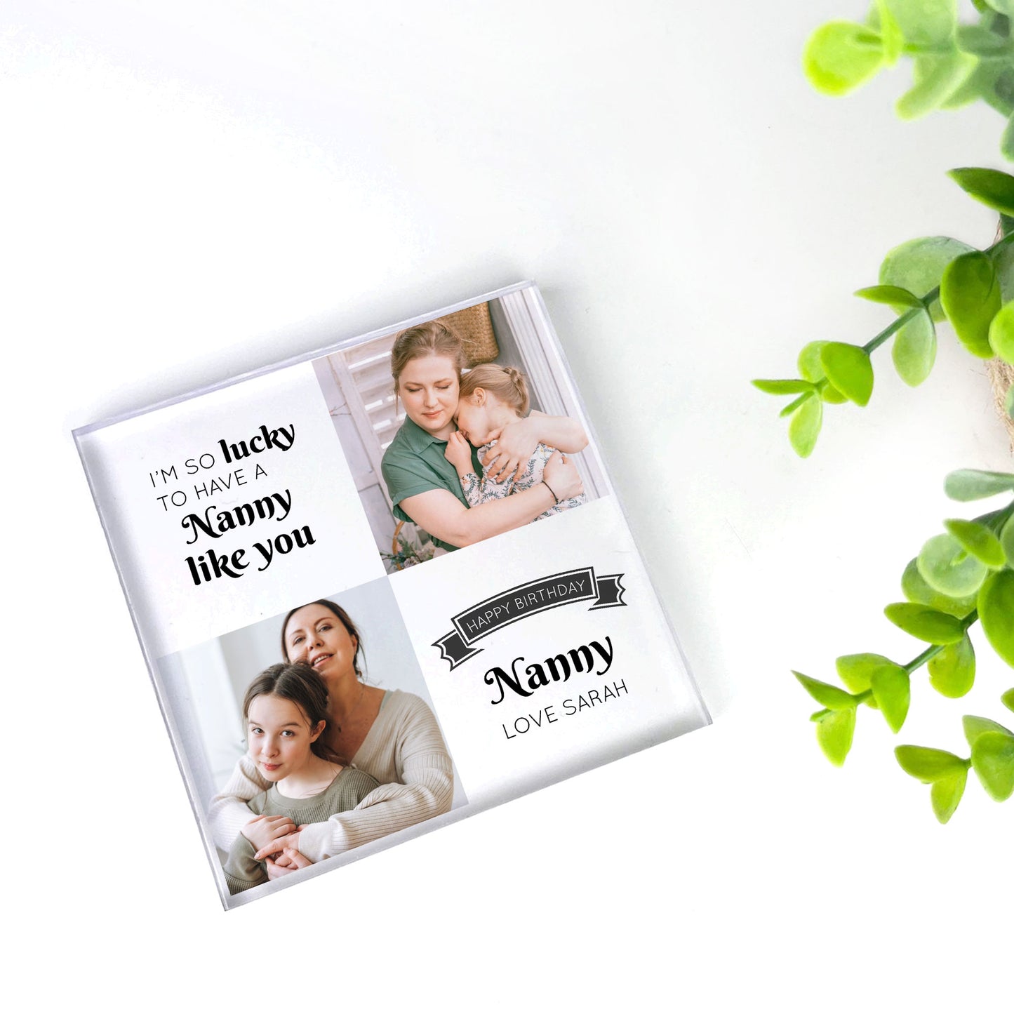 Personalised Nanny Birthday Gifts - Custom Acrylic Freestanding