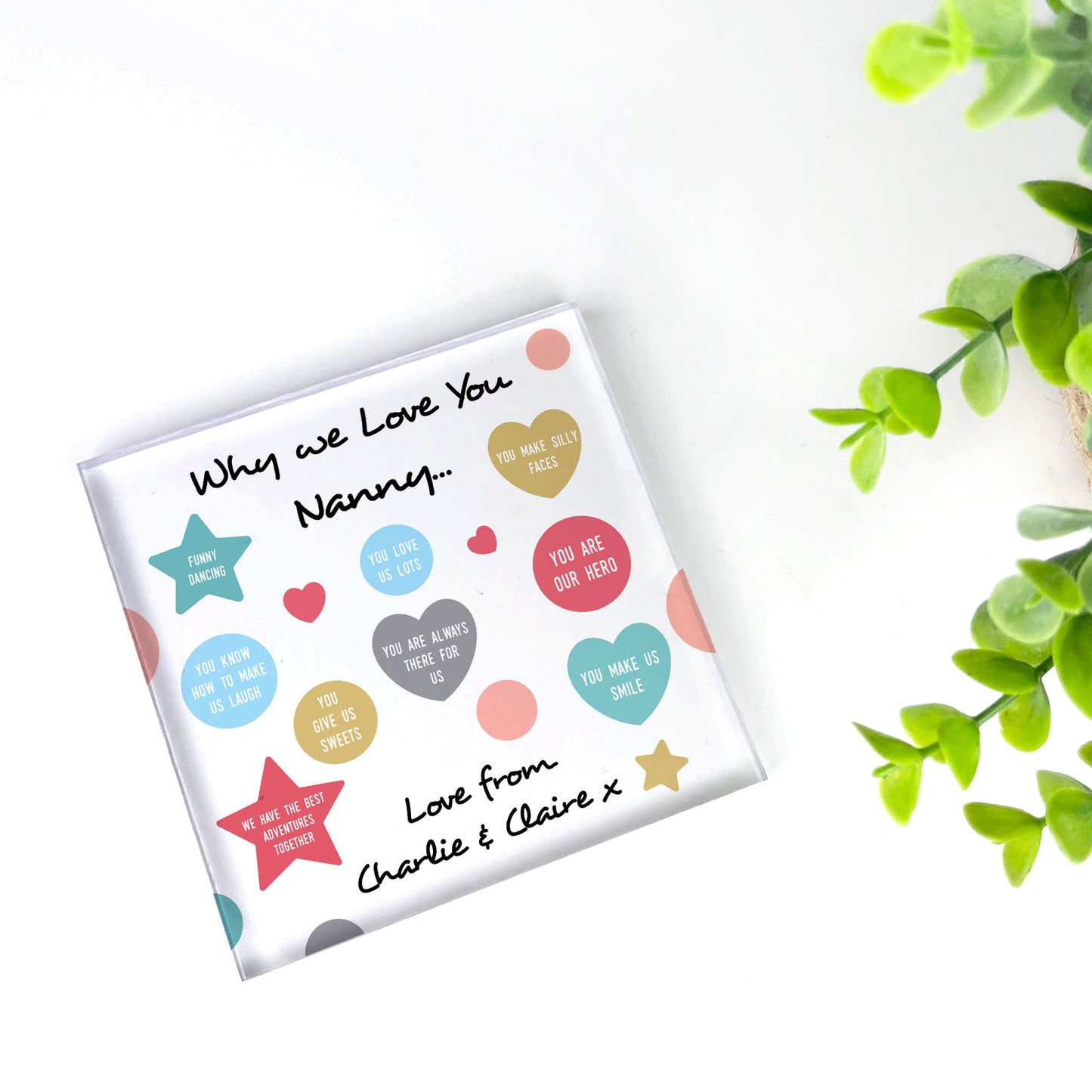 Novelty NANNY Gifts Personalised Plaque Nanny Christmas Birthday