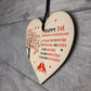 1st Wedding Anniversary Heart Plaque Present For Anniversary