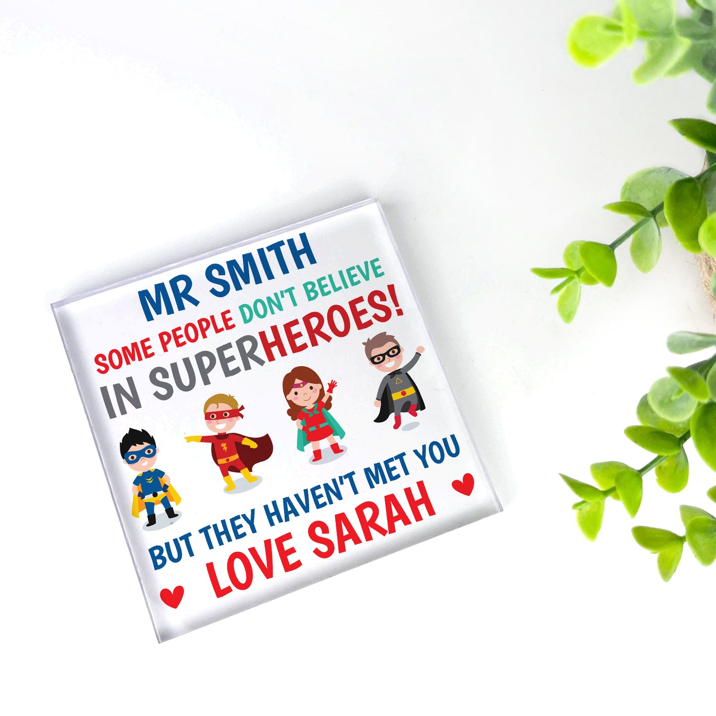 PERSONALISED Teacher Gifts SUPERHERO Gifts For Head Teacher