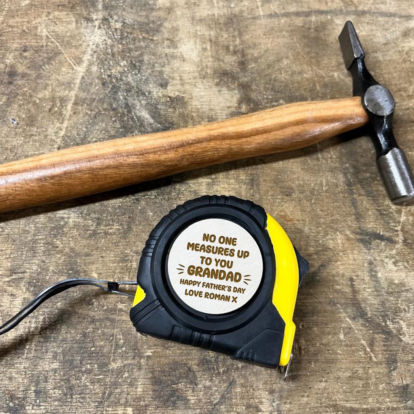 Fathers Day Gift For Grandad Personalised Tape Measure Tool Gift