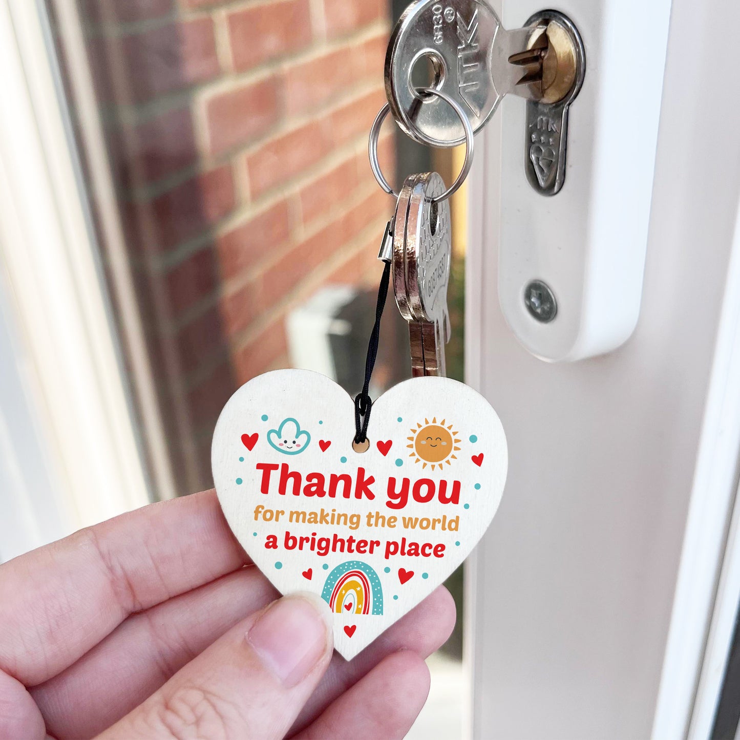 Thank You Gifts For Friend Teacher Colleague Wooden Keyring Gift