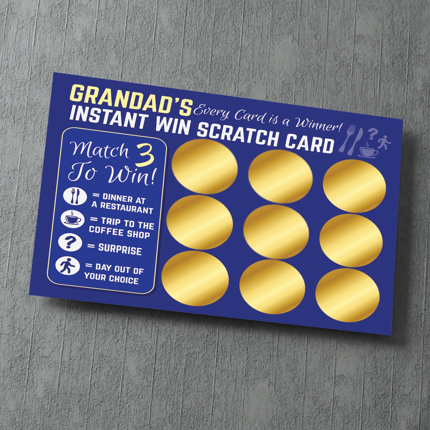 Fathers Day Gift For Grandad Birthday Gifts Novelty Scratch Card