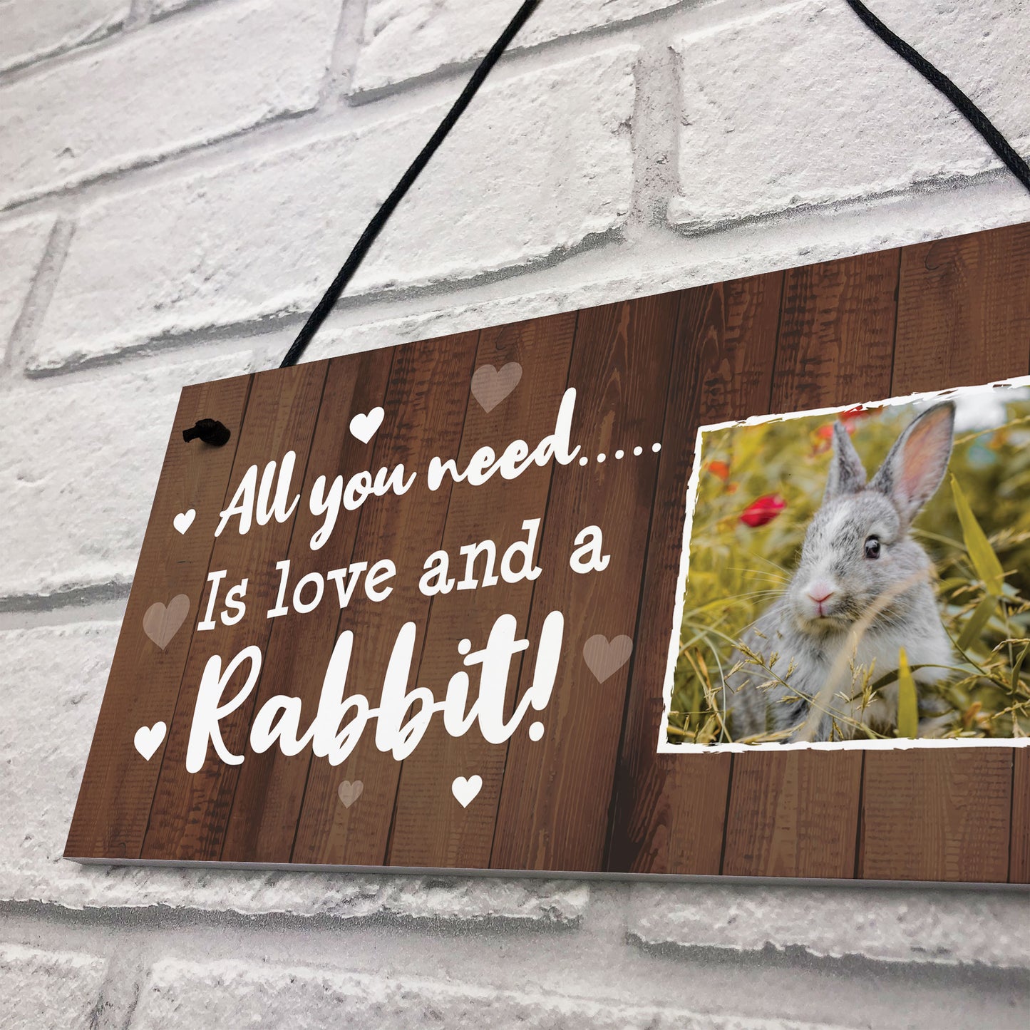 Personalised Rabbit Sign For Hutch Hanging Garden Signs