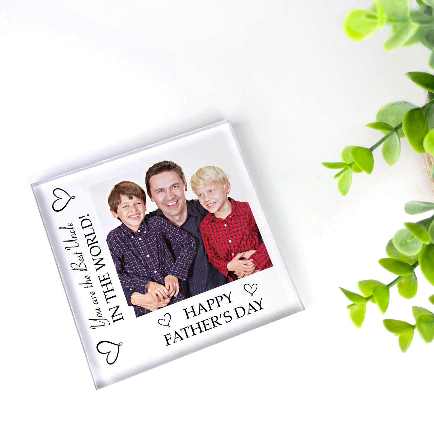 Fathers Day Gift For Uncle Beautiful Personalised Photo Block
