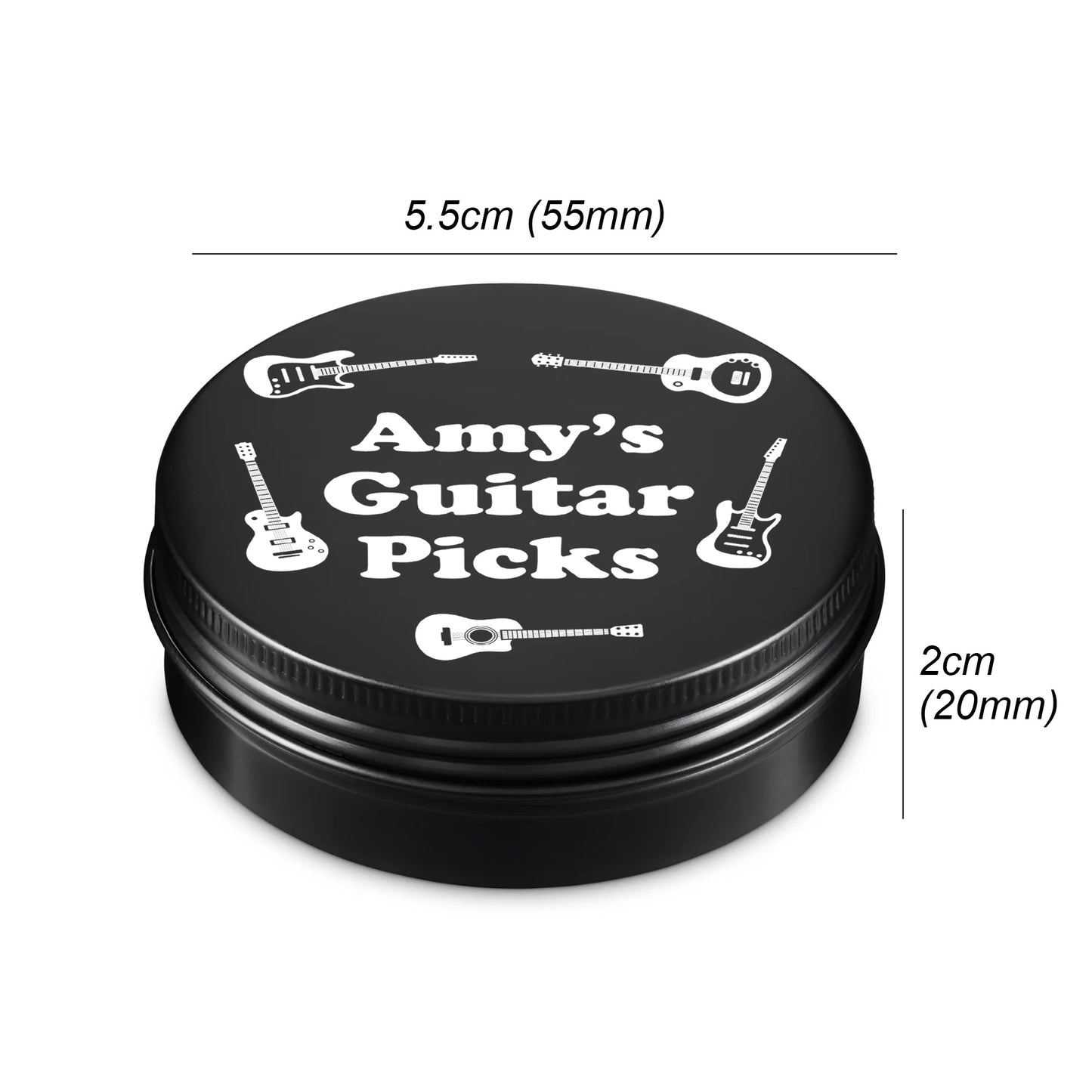 Personalised Guitar Plectrum Pick Storage Tin For Guitarist