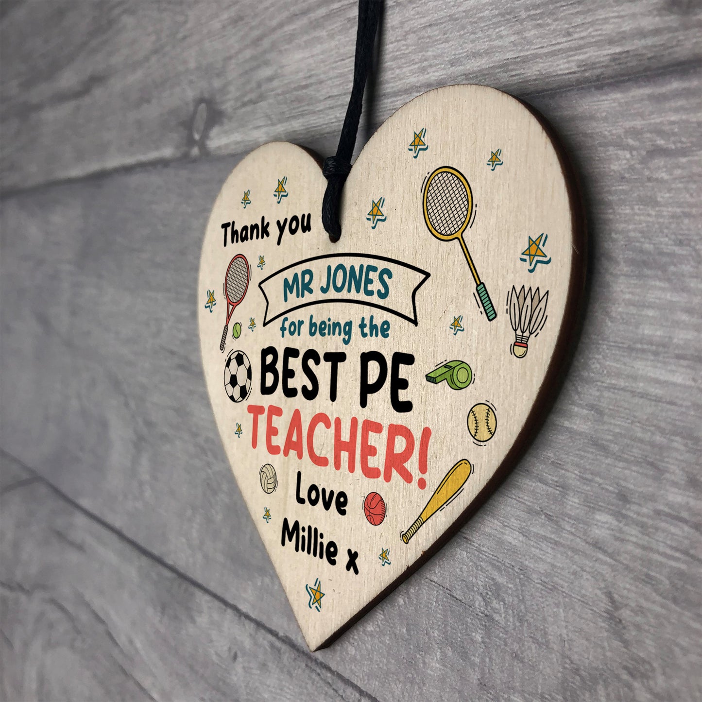 Personalised Gift For PE Teacher PE Teacher Thank You For Him