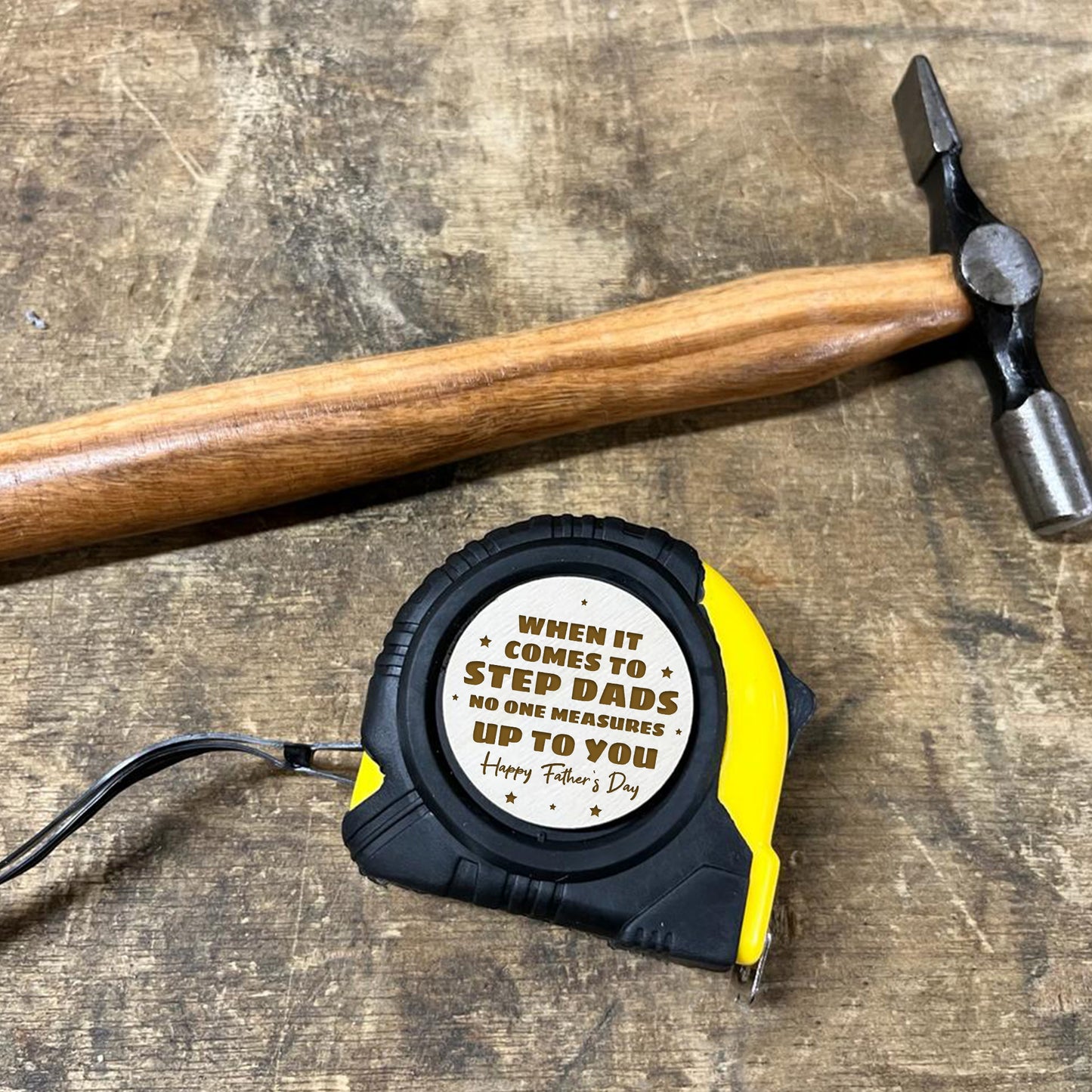 Personalised Fathers Day Gift For STEP DAD Tape Measure Tool