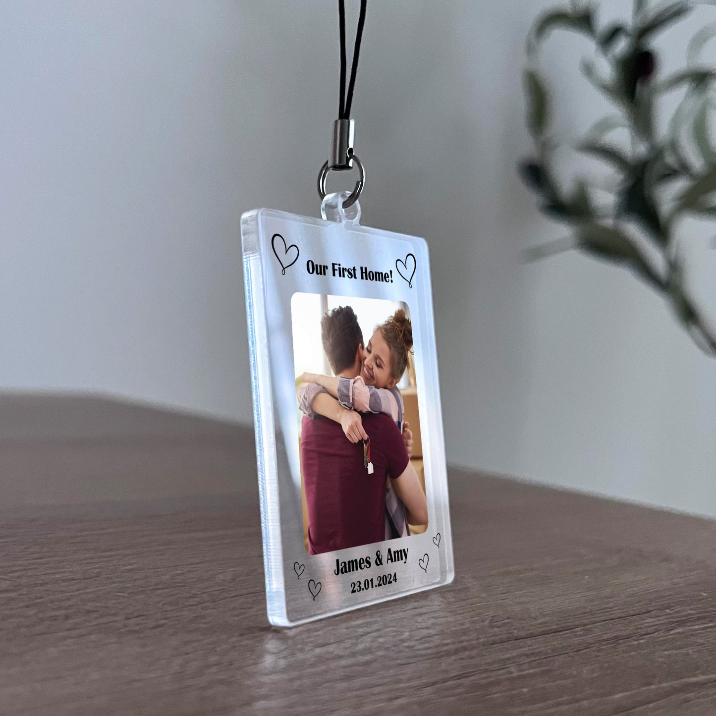 Personalised Our First Home Keyring House Warming Gift Photo