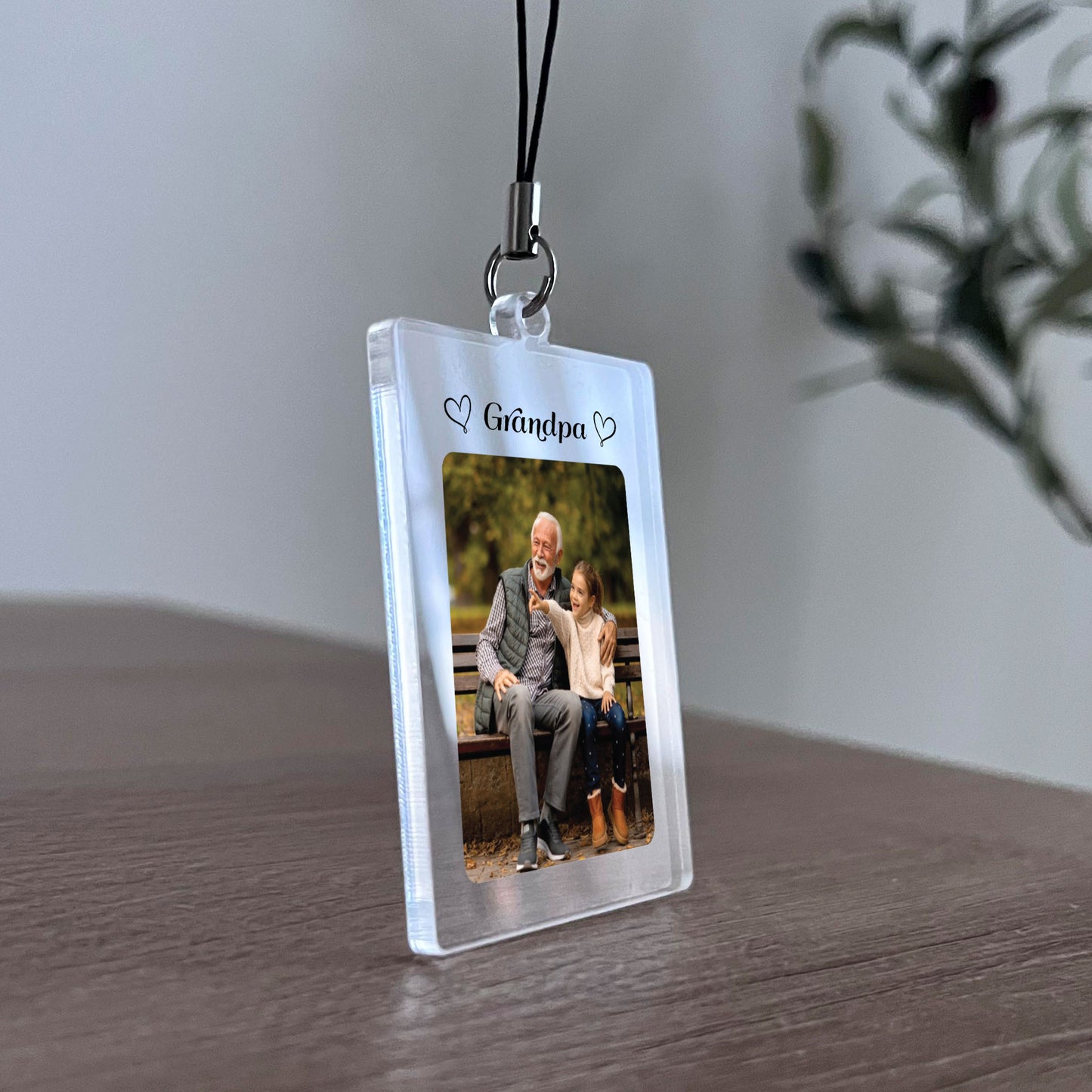 Grandpa Keyring Gifts Personalised Grandparent Photo Keychain