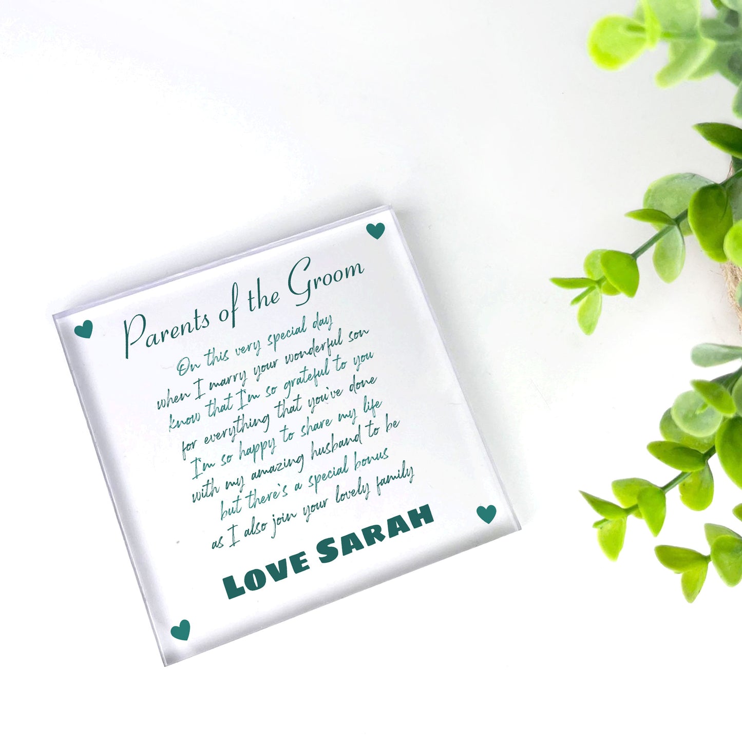 Personalised Gift For Parents Of Groom Mother Father Of Groom