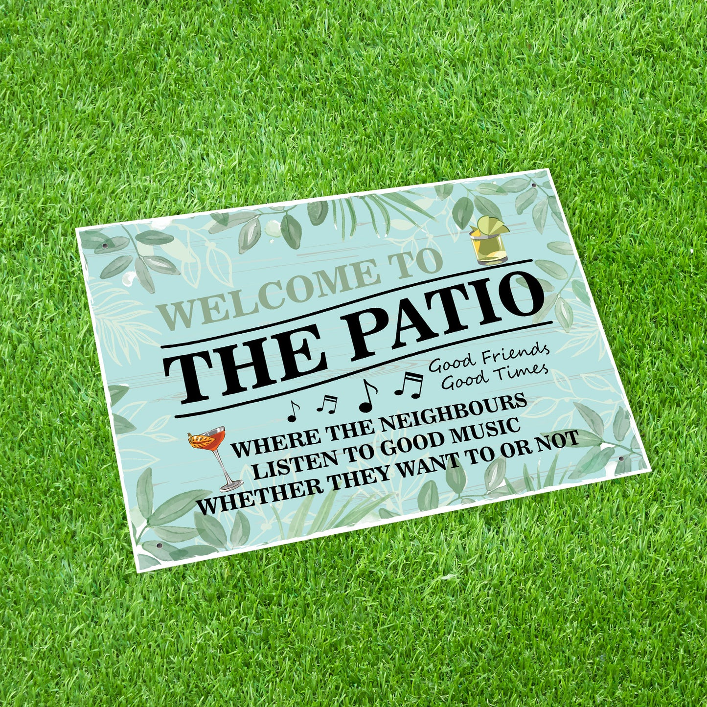 Welcome To The Patio Sign Garden Signs And Plaques Garden Sign