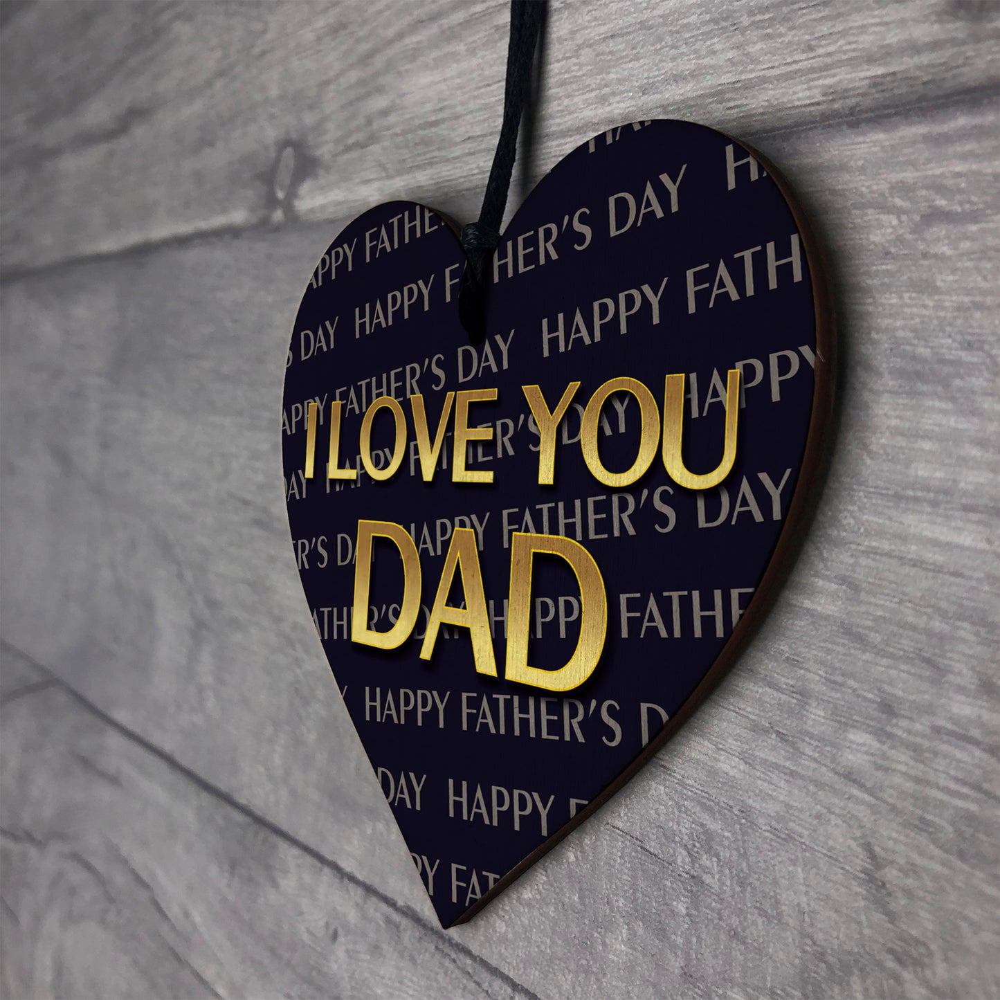 Happy Fathers Day Gift For Dad From Daughter Son Wood Heart Dad