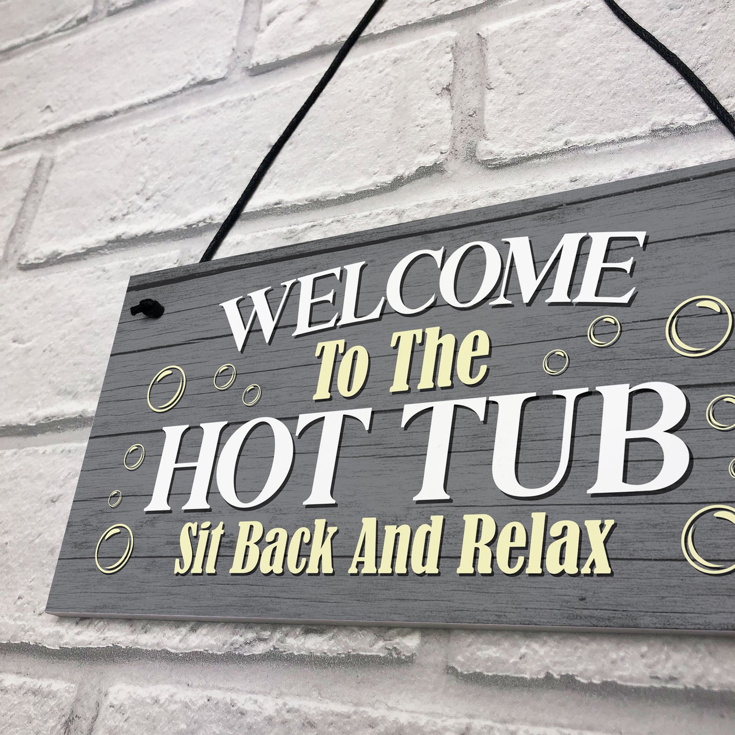 Hot Tub Welcome Sign Hot Tub Accessories For Garden Fence Shed