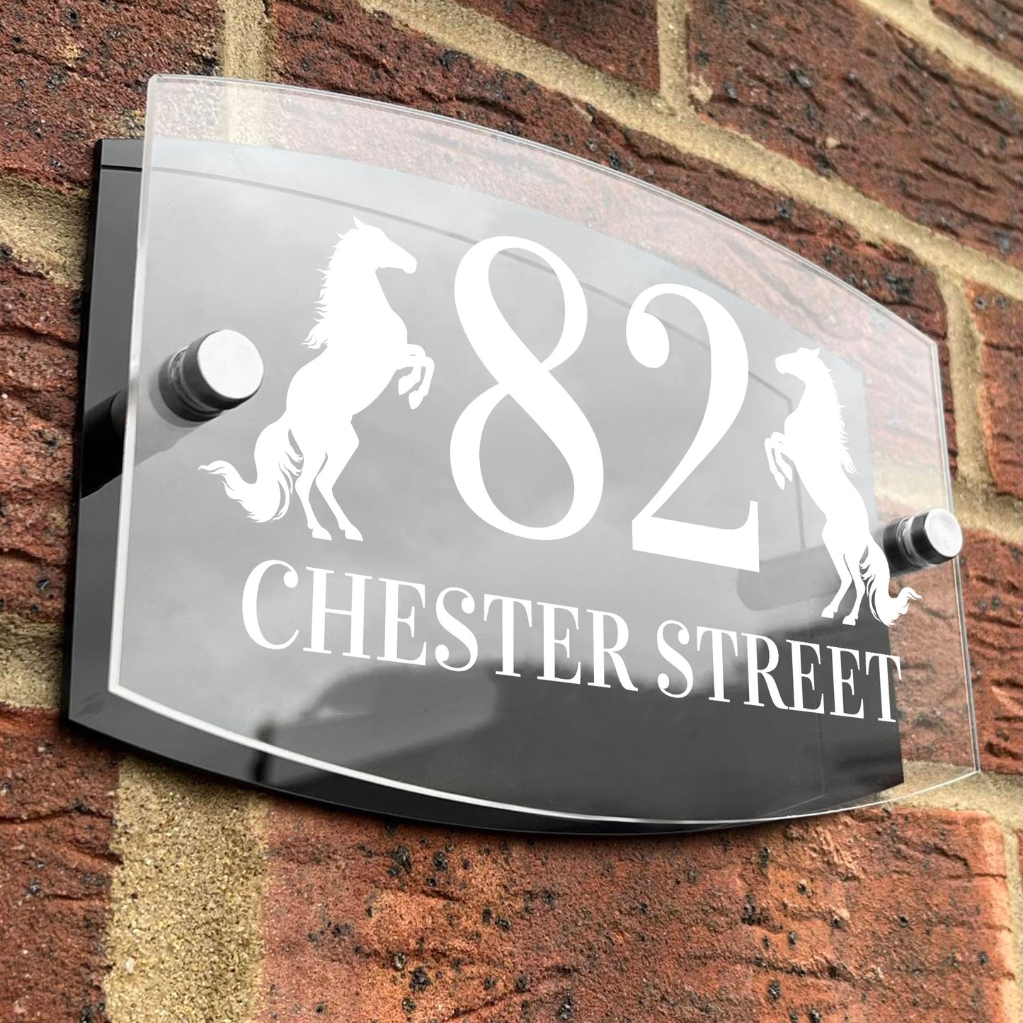 Personalised House Sign Plaque Door Number 1 - 999 Horse Theme